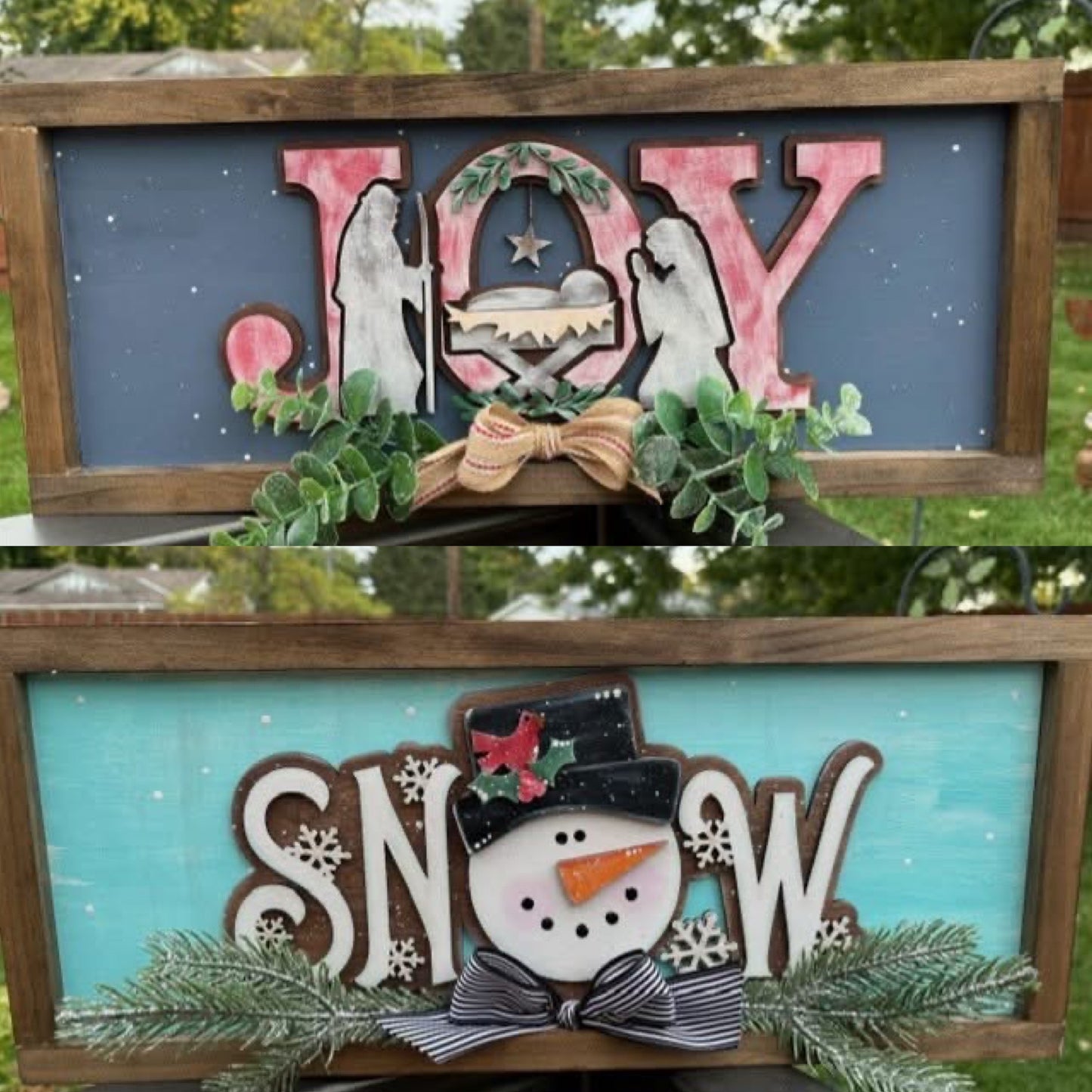 SNOW/JOY Reversible Sign