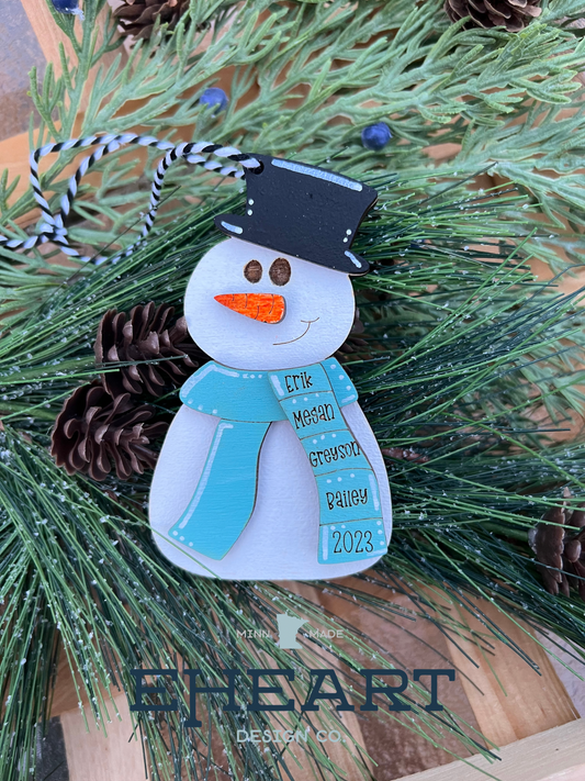 Snowman Family Ornament (Custom)