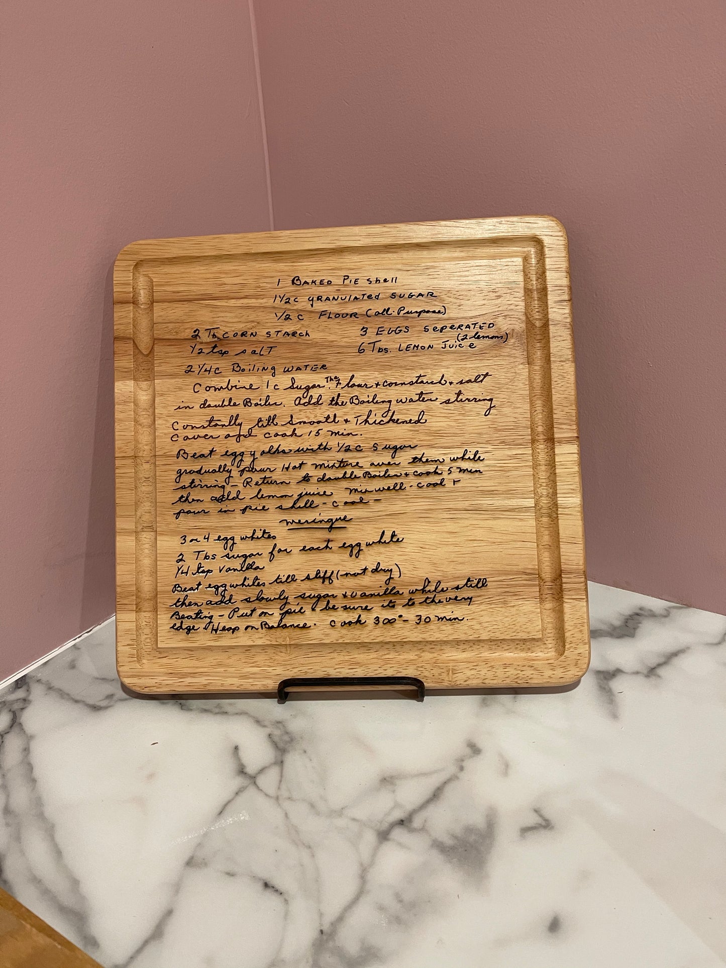 Engraved Handwritten Recipe Boards (Custom)