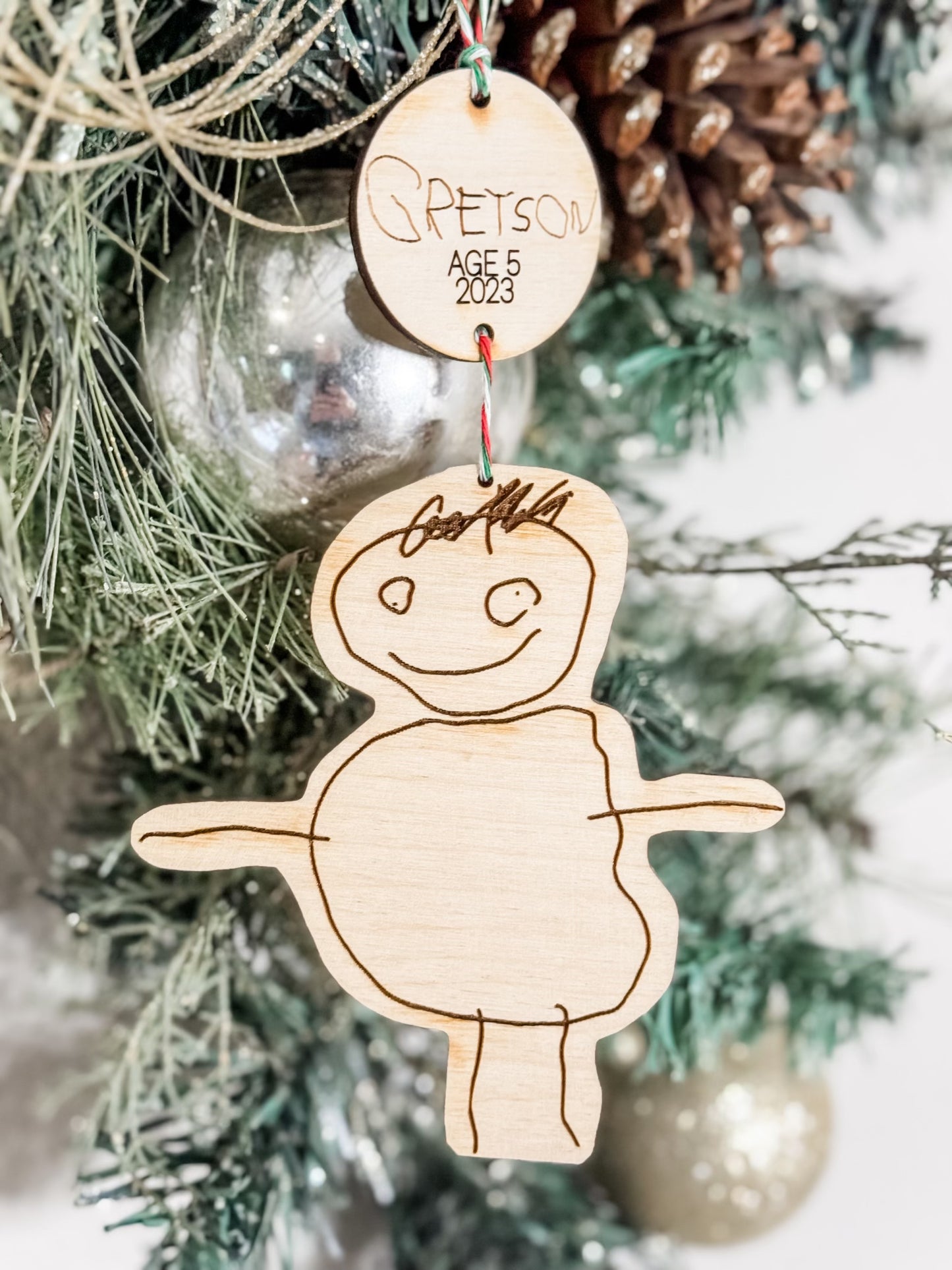 Kids Drawing Ornament (Custom)