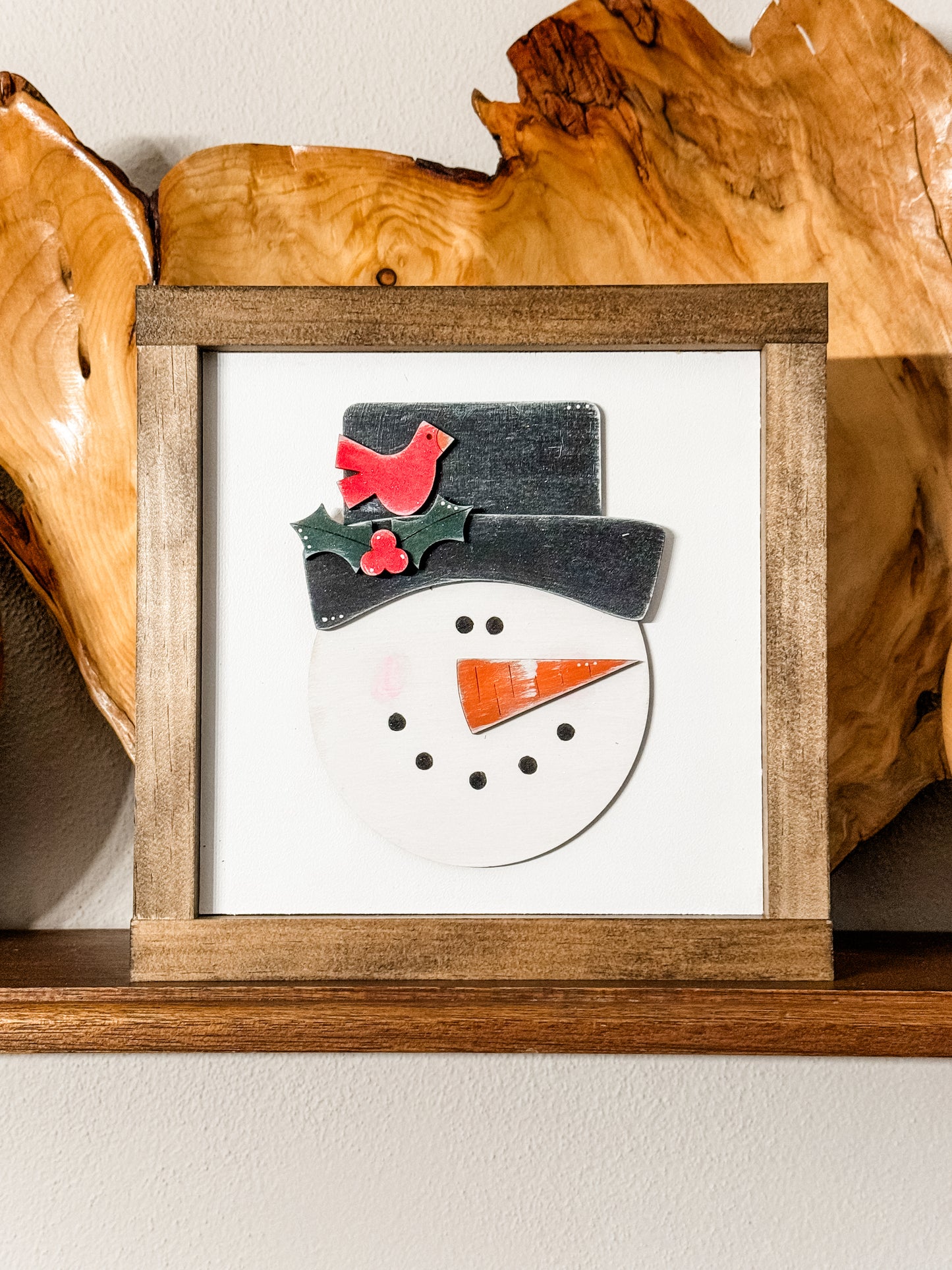 Wood Sign - Snowman