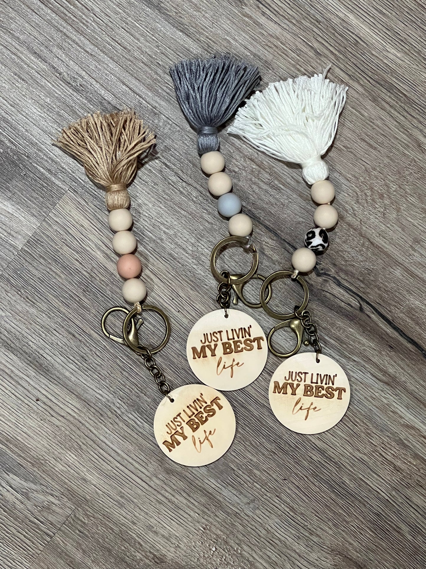 ‘Living my best life’ Tassel Keychain