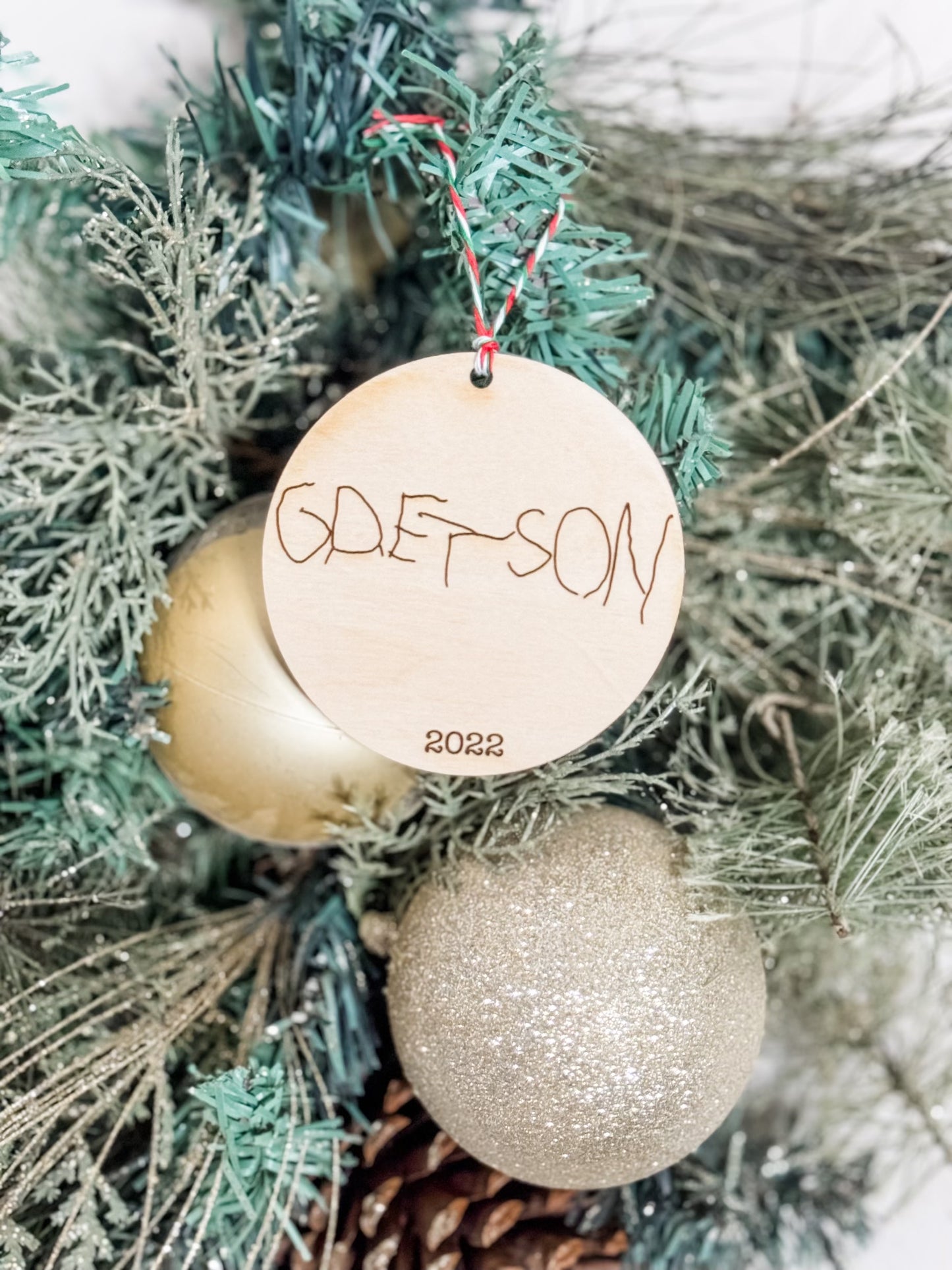 Kids Name Handwriting Ornament (Custom)