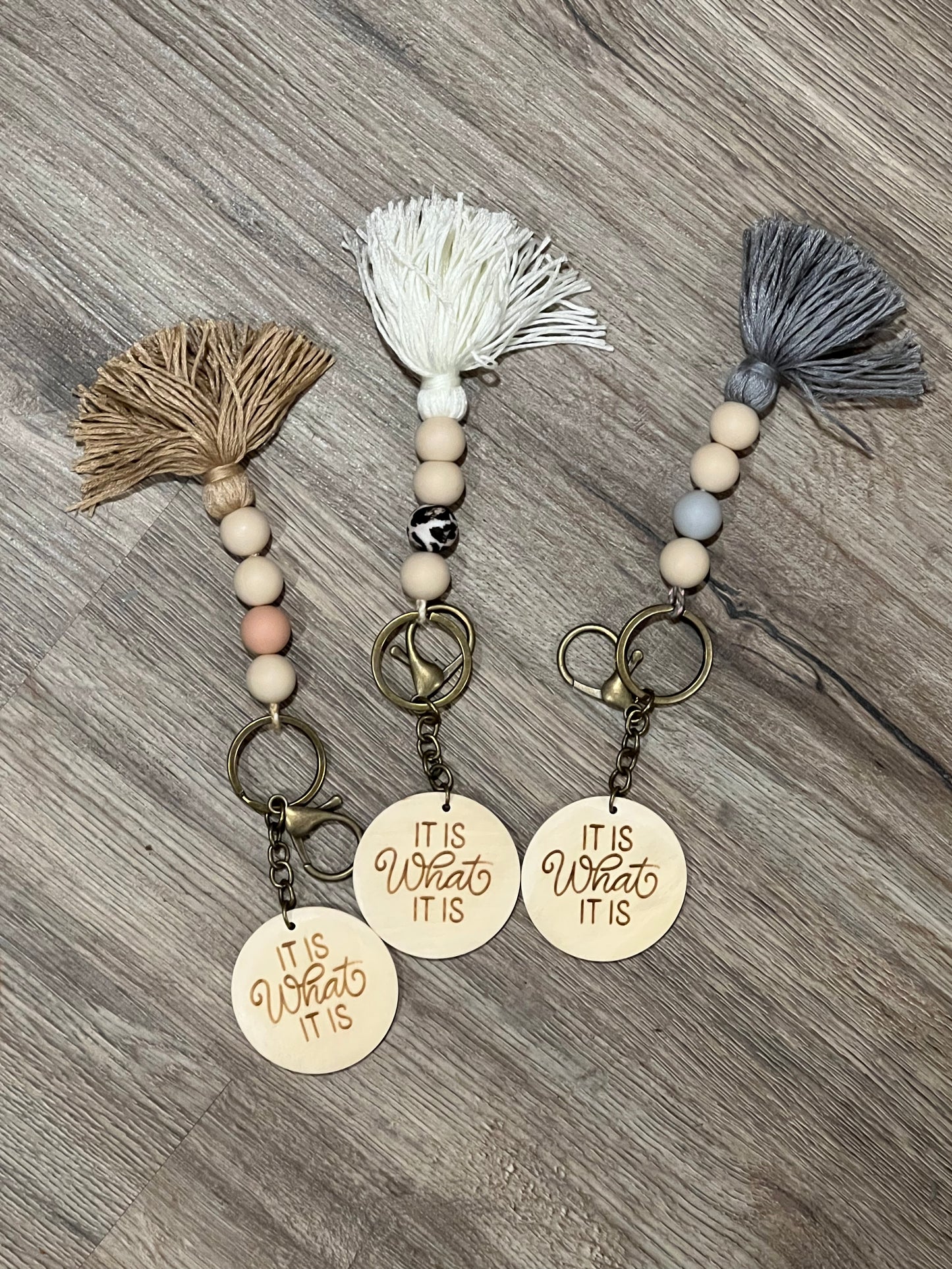 ‘It is what it is’ Tassel Keychain