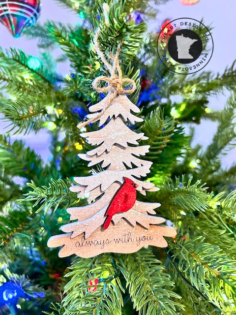 Cardinal + Tree Ornament