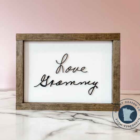 Handwriting Wood Signs (Custom)